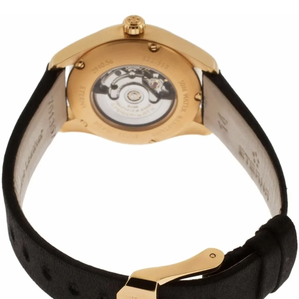 Eterna 2940-56-41-1357 Women's Avant-Garde Diamond Automatic Black Watch $2,250